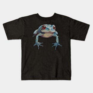 Blue Tropical Frog, Love Frogs Kids T-Shirt